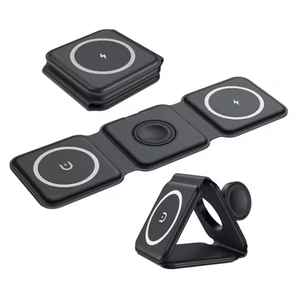 便携式15w智能三合一折叠式快速无线充电器磁性旅行箱双商务促销礼品 - Product Image 1