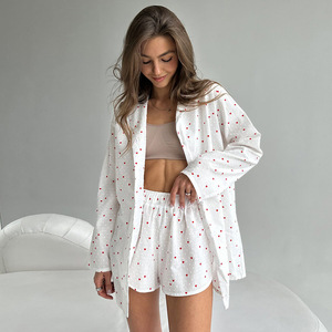 <span class=keywords><strong>En</strong></span> stock, pyjamas pour femmes, vêtements imprimés tendance, vêtements de maison, vêtements de détente, ensembles de pyjamas pour femmes, vêtements de nuit pour femmes, vêtements de nuit <span class=keywords><strong>en</strong></span> coton pour femmes - Product Image 1