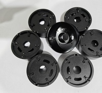 Boîtier de moteur en aluminium rond usiné sur mesure, usinage CNC OEM, fraisage, alliage d'aluminium, anodisation dure noire