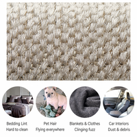 Brosse réutilisable anti-poils d'animaux, rouleau anti-peluches rotatif, nettoyeur électrostatique de poils pour vêtements et meubles, vente en gros