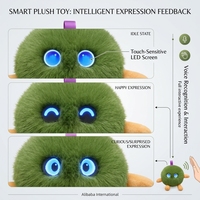 Jouet en peluche intelligent AI vert forêt, connecté, avec contrôle par application, multilingue, compagnon éducatif pour enfants d'âge préscolaire, rechargeable USB-C