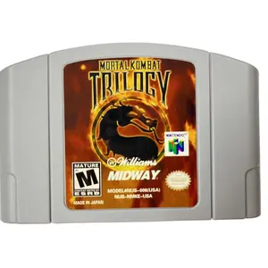 Juegos de <span class=keywords><strong>Mortal</strong></span> Kombat Trilogy para N64, Versión Americana, Material ABS Ecológico, Cartucho de Juego de 512 Bits, Embalaje en Bolsa OPP Sin Marca - Product Image 1