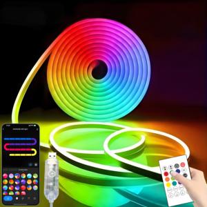 Tuya Wifi RGB <span class=keywords><strong>LED</strong></span> Neon Ánh sáng không thấm nước IP65 linh hoạt Silicone Flex Strip cho chiếu sáng sân vườn thống nhất phát quang - Product Image 6