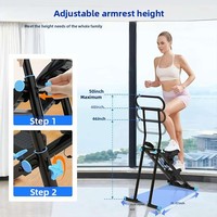 Máquina Multifuncional Plegable para Subir Escaleras, Capacidad de Carga de 110 kg, para Gimnasio, Ejercicio, Pérdida de Peso, Equipo de Fitness Aeróbico