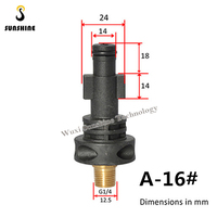 BSP 1/4 connecteur mâle Lance à neige adaptateur de canon en mousse raccord de baïonnette en plastique pour K2 K3 K5 marque pistolet de lavage de voiture à pression