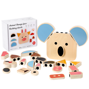 กระดานปริศนารูปสัตว์ทำจากไม้สำหรับเด็กพร้อมการแสดงออกทางสีหน้าการจับคู่การศึกษาในช่วงต้นและของเล่นทางปัญญา - Product Image 6