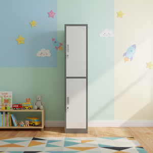 Casier métallique miniature moderne à structure démontable, à une <span class=keywords><strong>colonne</strong></span> et deux portes, pour chambre d'enfant et usage professionnel - Product Image 1