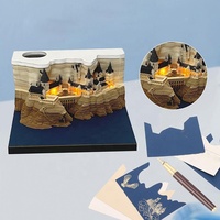 Calendrier 3D en papier magique, artisanat, château de Harry Potter, notes autocollantes détachables, papier offset personnalisable, couleurs variées, coffret cadeau