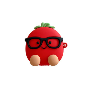 Étui mignon en forme de tomate 3D, housse de protection en silicone souple avec breloque cerise, compatible avec les étuis <span class=keywords><strong>AirPod</strong></span> 1/2/3/4/Pro/Pro 2/Pro 3 - Product Image 5
