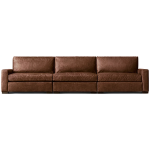 Classico comodo divano 2 posti divano soggiorno Set mobili in vera pelle divano modulare di lusso - Product Image 3