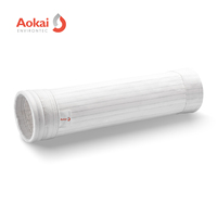 Sac filtrant anti-poussière en feutre aiguilleté polyester enduit de PTFE ; Filtre antistatique résistant à la corrosion de qualité industrielle pour l'industrie chimique fine, fabriqué en Chine