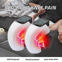 Fitease Rotlichttherapie Heiz- und Vibrations-Kniemassagegerät Intelligente Luftkompression Zeitsteuerung 5W DC 5V 2000mAh Lithium-Batterie
