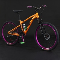 Vélo de montagne haute performance avec roues de 24 pouces et 26 pouces, 24/30 vitesses, cadre en acier haute teneur en carbone, frein à disque double, unisexe, Dirt Jumper
