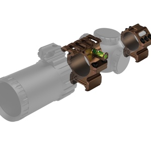 Anneaux de montage pour lunette BANGBANG en aluminium, tube de 20 mm, avec calibrage horizontal, hauteur centrale de 1,0 po, pour observation extérieure (marron) - Product Image 6