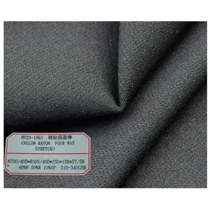 Heyou Textile 50% Rayon 40% Nylon 10% Spandex 4 Way Spandex Nylon Stretch fabric for Suits