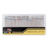 Lot de 30 embouts de meulage pour ongles en diamant mélangés, professionnels, pour manucure, élimination des cuticules, outils de salon pour nail art