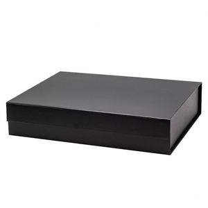 Coffret Cadeau d'Entreprise de Luxe en Gros Noir, Emballage Rigide Pliable, Boîte Cadeau Peu Profonde - Product Image 1