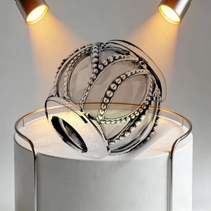 <span class=keywords><strong>Abalorios</strong></span> de Plata S925 Compatibles con Pulseras <span class=keywords><strong>Pandora</strong></span> |   Cuentas Redondas de Cristal Tallado Brillante con Forma de Corazón Envuelto en Amor para Mujer, para Hacer Joyería DIY - Product Image 1