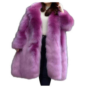 Vêtements personnalisés nouveau manteau en fausse fourrure femme fausse fourrure moyenne longue Explosion multicolore confortable grande taille manteau pour femmes - Product Image 1
