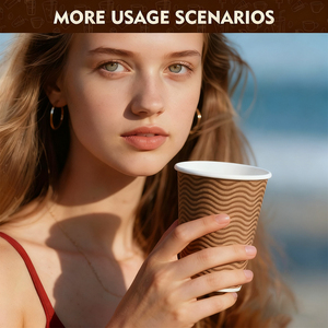 Papel de Hornear Desechable, Impermeable y Biodegradable con Paredes Onduladas, para Tazas de Té y Café Calientes, Anti-quemaduras - Product Image 5