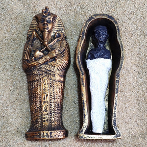 Sarcophage de pharaon égyptien avec figurine de momie, statue miniature, décoration de jeu de sable, modèle miniature, décoration de maison - Product Image 4