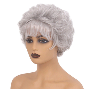 <span class=keywords><strong>Peluca</strong></span> de vacaciones Exportación Comercio exterior Pascua <span class=keywords><strong>abuela</strong></span> Gris Anciana Cubierta de la cabeza <span class=keywords><strong>Peluca</strong></span> de mecanismo de mediana edad y ancianos - Product Image 3