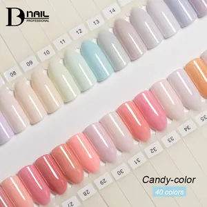BD Multiple colors available Custom Logo nail candy gel polish Crystal clear glue