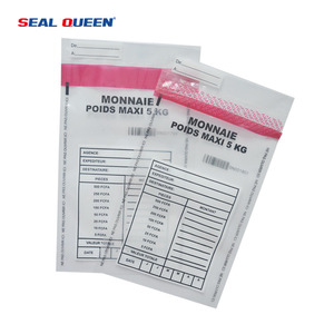 Seal Queen Recycle Plastique Numéro de série Code à barres Reçu Inviolable Preuve Banque Argent Coin Dépôt Charge Sacs Sécurité Cash Bag - Product Image 6
