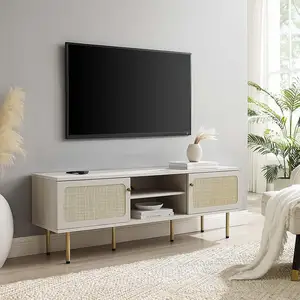 خِزانة تلفاز هندية خشبية ذات تصميم جديد مع درج لغرفة المعيشة