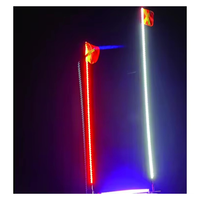 Drapeau de signalisation haute visibilité pour véhicule minier, fouet de sécurité robuste et réfléchissant avec base de montage