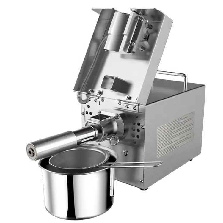 Mini Oil Press Machine Oil Pressers Silver New Product 2019 Provided Coconut Soybean Oil Olive for Small Business and Home 13 MJ