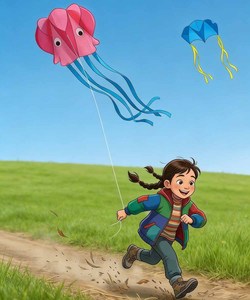 Cerf-volant pieuvre sans cadre, nouveau style, mini, souple, léger et facile à piloter pour enfants, vente en gros usine Weifang - Product Image 2