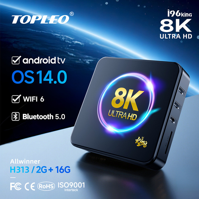 OEM ST-S518M-3M-TY H313 Set Top Box Dual Frequency WiFi with for and Plastic Material for Voice Android 14