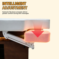 Lit de massage électrique réglable avec chauffage, 4 moteurs, pour salon de beauté, spa facial, mobilier de luxe pour institut de beauté
