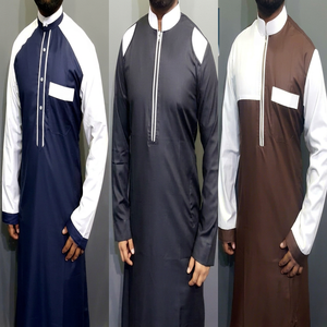 Robe longue à manches longues pour hommes Jubba Kaftan Thobe saoudien arabe musulman robe nouvelle dernière conception 2024 au prix de gros - Product Image 1