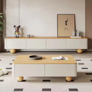 Console <span class=keywords><strong>TV</strong></span> murale de luxe pour économiser de l'espace dans le salon, bancs <span class=keywords><strong>TV</strong></span> flottants, console multimédia suspendue avec deux tiroirs - Product Image 2