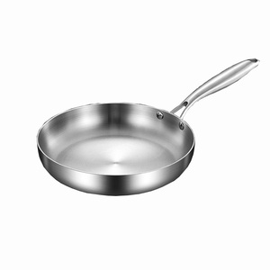 Utensilios de Cocina, Sartén Redonda Comercial de Acero Inoxidable, Sartén <span class=keywords><strong>Grande</strong></span> para Huevos, Juego de Sartenes Profundas Comerciales - Product Image 1