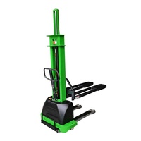 Chariot élévateur électrique hydraulique portable 500 kg 1 tonne auto-chargeur pour la manutention de matériaux en entrepôt et commerce de détail