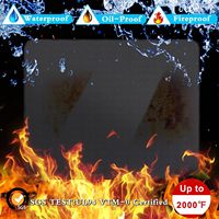 Ignifuge pour cheminée Fire Pit Smoker Grill Mats pour extérieur Grill Deck Protector Silicone Fire Pit Mat