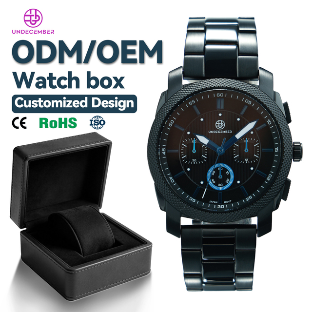 Undecember Wholesale High-end 5ATM Waterproof Wristwatch ODM/OEM Classic Luminous Hands Men's Quartz Watches with Date/Day
