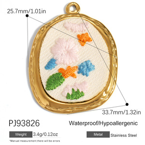 Colgante DIY de Acero Inoxidable, Serie Floral Pequeña, Accesorio de Joyería, Chapado en Oro de 18K, Colgante Impermeable para Collares - Product Image 4