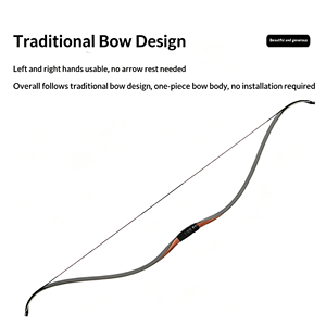 Traditional Style Recurve <strong>Bow</strong> And Arrow Set With Durable Maple Wood Limbs For Outdoor Target Shooting - Product Image 3