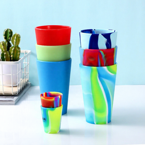Gobelet en silicone de qualité alimentaire personnalisé, résistant à la chaleur, gobelet à eau en silicone incassable, verres à vin, gobelet isotherme - Product Image 1