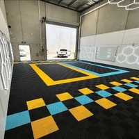 PP Klick-Verriegelungs-Bodenfliesen Schwerlast-Modularboden für Garage Autowäsche Werkstatt