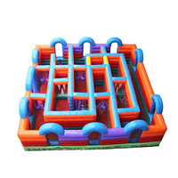 Jeux de terrain gonflables commerciaux, Parcours d'obstacles gonflable sportif, Labyrinthe gonflable de combat, Labyrinthe gonflable dinosaure