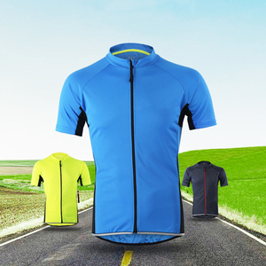 Personnalisé 100% Polyester Maille Respirant Sublimation Maillot De Cyclisme À Manches Courtes Full Zip Splicing Curved Hem Hommes Maillot De Cyclisme - Product Image 1