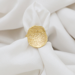 แหวนชุบทองเงินแท้18K 925แหวนพื้นผิวร่วมสมัย - Product Image 2