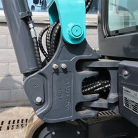 Mini-excavatrice hydraulique sur chenilles d'occasion SWE25UF de 2,5 tonnes, modèle SWE25, avec chenilles en caoutchouc et flèche pivotante, en vente en stock