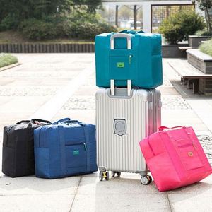 Promotional Cheap Large Capacity Durable Waterproof Nylon Folding Storage Travel Foldable Duffel Bag Moq 100 - Product Image 4