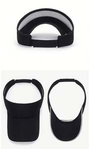 Viseras Deportivas al por Mayor para Golf y Running, con Logotipo Bordado Personalizado, de Secado Rápido, Ala Ancha, Transpirables, de Algodón Tipo Sandwich - Product Image 6